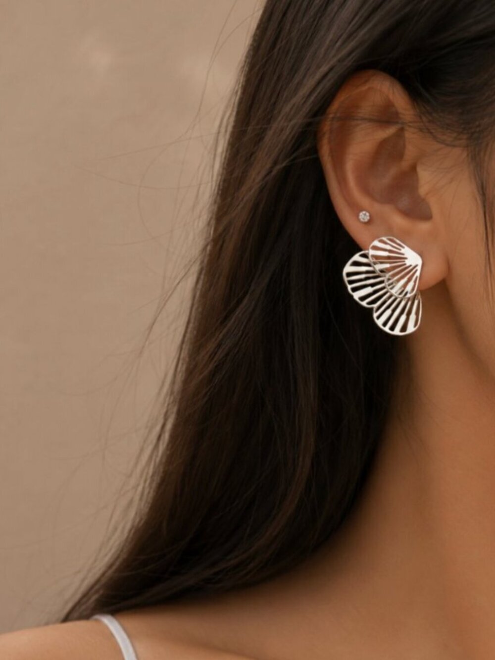 925 Sterling Silver Butterfly Wings Jacket Stud Earrings (Silver or Gold)